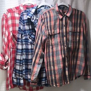 Flannel Shirts - set of 3